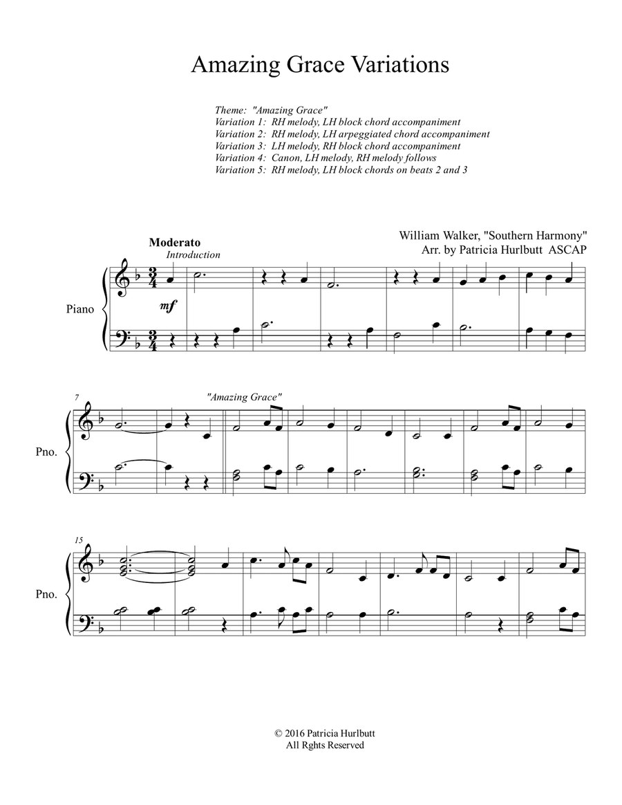 Amazing Grace Variations