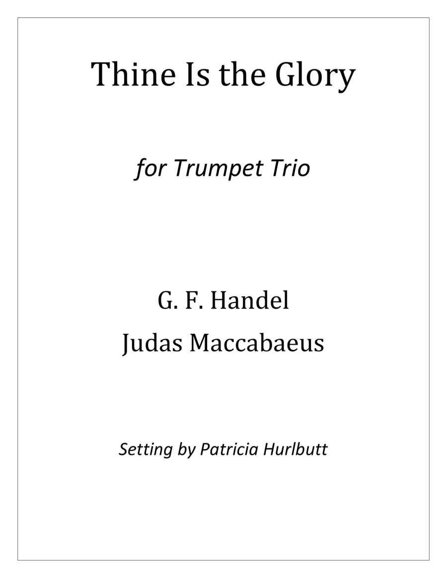 Thine Is the Glory (Judas Maccabaeus)